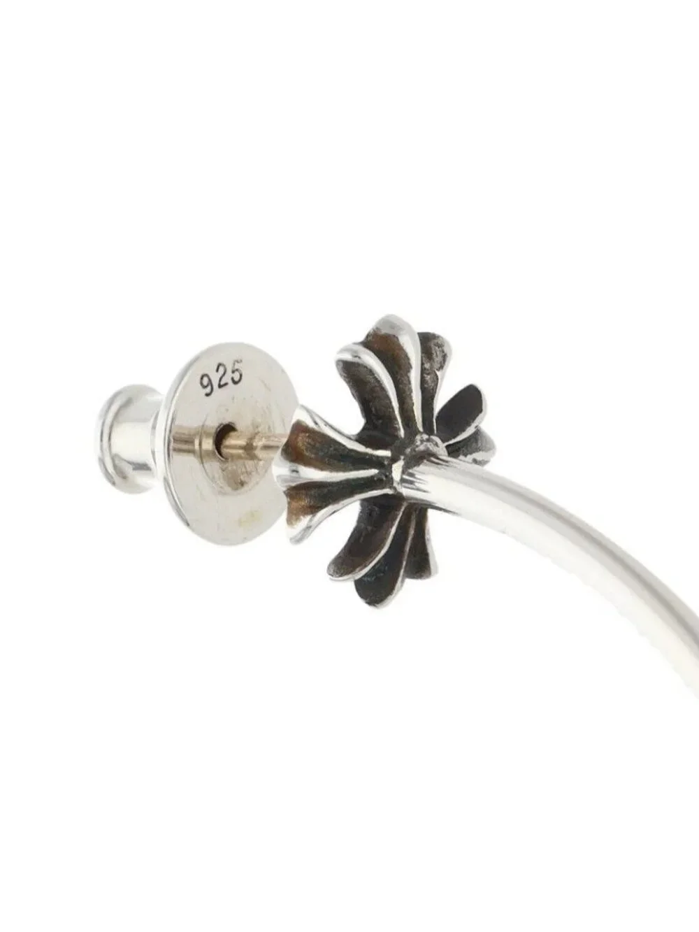Chrome Hearts Hoop CH Pls CH Plushoop Silver Earrings